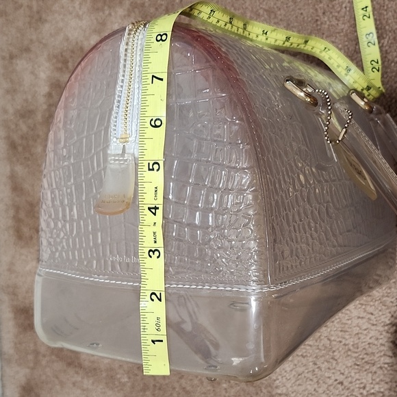 Furla Clear Opaque Jelly PVC Candy Bag Purse Satchel Handbag - Picture 15 of 15